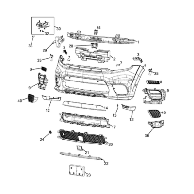 Jeep Grand Cherokee 2011-2020 Front Bumper And Fascia Ducting