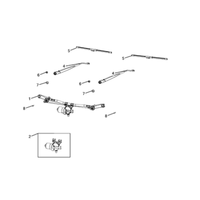 Jeep Wrangler 2018-Present Wiper And Washer System Electric Motor