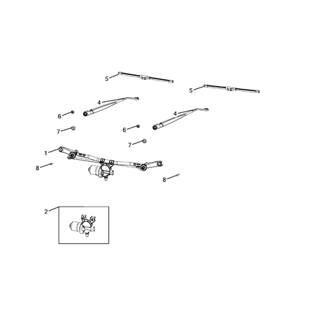 Jeep Wrangler 2018-Present Wiper And Washer System Arm