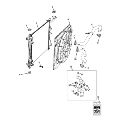 Jeep Grand Cherokee 2011-2020 Radiator And Related Parts; Charge Air Cooler Radiator