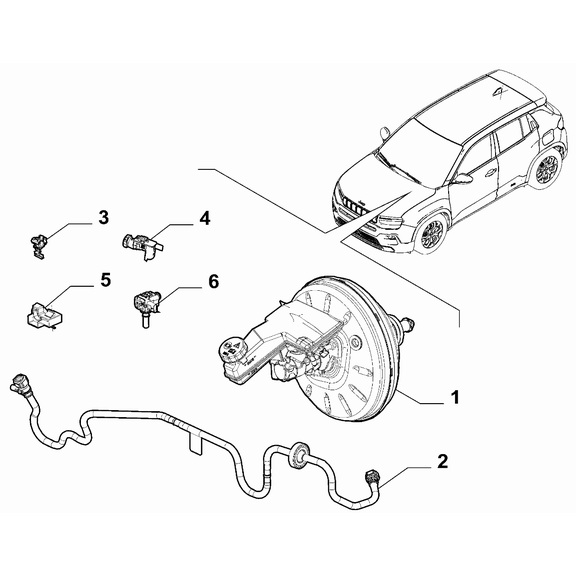 Jeep Avenger 2023-Present Hydraulic Brake System Clip