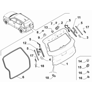 Jeep Compass 2017-Present Sunroof Glass Run