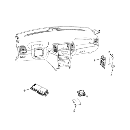 Jeep Grand Cherokee 2011-2020 Keys, Modules And Engine Controllers Control Unit For Airbag