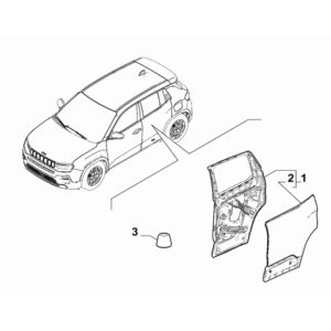 Jeep Renegade 2015-Present Interior Panels For Front Side Doors Handle