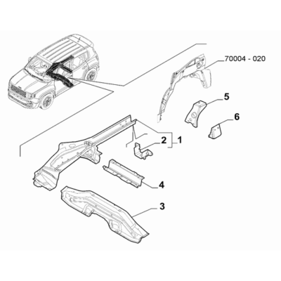 Jeep Renegade 2015-Present Floor Pannel Bracket