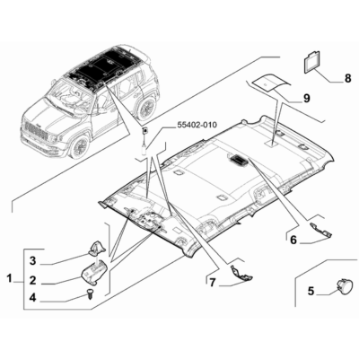 Jeep Renegade 2015-Present Interior Trim Plug