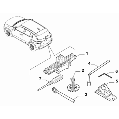 Jeep Avenger 2023-Present Tools Jack