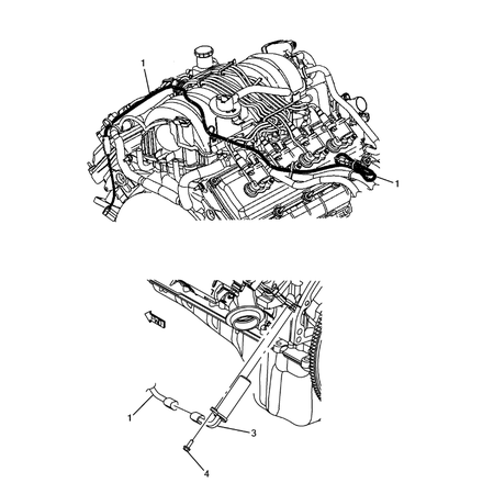 Jeep Wrangler 2018-Present Cylinder Block Electric Cable