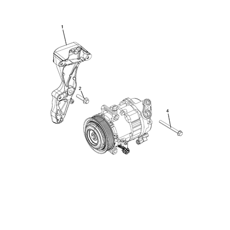 Jeep Cherokee 2014-2018 Air Conditioner Compressor And Mounting Bracket