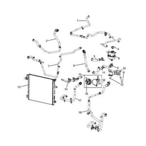 Jeep Wrangler 2018-Present Radiator And Related Parts; Charge Air Cooler Tank