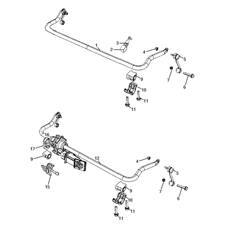 Jeep Wrangler 2018-Present Front Stabilizer Bar Link Rod