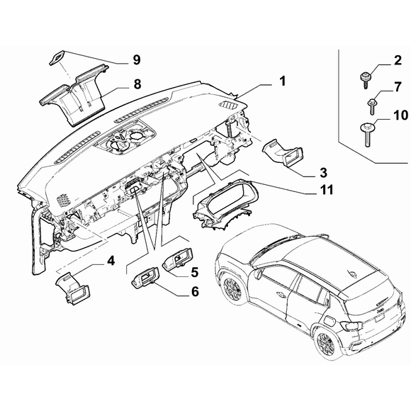 Jeep Avenger 2023-Present Instrument Panel Instrument Panel