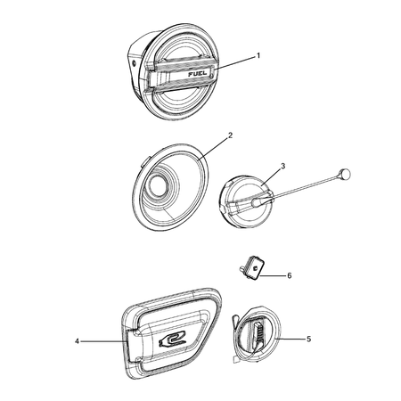 Jeep Wrangler 2018-Present Pickup Box And Fuel Filler Door Cap