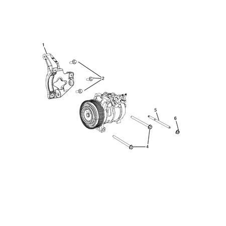 Jeep Grand Cherokee 2011-2020 Air Conditioner Compressor And Mounting Bracket