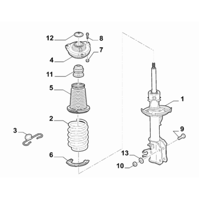 Jeep Renegade 2015-Present Front Suspension Shock Absorber