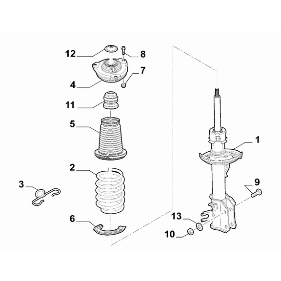 Jeep Renegade 2015-Present Front Suspension Shock Absorber