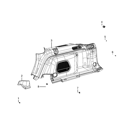 Jeep Grand Cherokee 2021-Present Panels – Moldings – Scuff Plates, Pillar, Cowl, 1/4 Panel Trim And Cargo Covers Covering