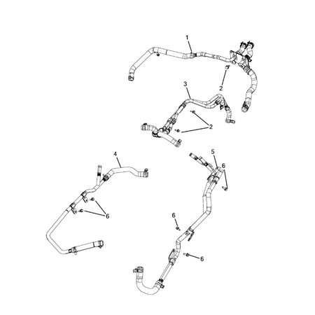 Jeep Grand Cherokee 2011-2020 Air Conditioner And Heater Plumbing Hose