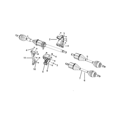 Jeep Cherokee 2014-2018 Front Axle Drive Shafts Bracket