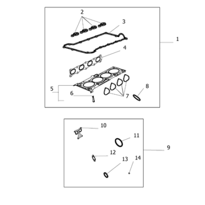 Jeep Renegade 2015-Present Crankcase And Cylinder Head Seal Gasket