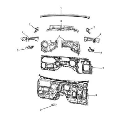 Jeep Grand Cherokee 2021-Present Cowl And Dash Panel Cover