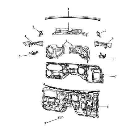 Jeep Grand Cherokee 2021-Present Cowl And Dash Panel Lining