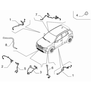 Jeep Renegade 2015-Present Cable Set (Centre) Cable Harness