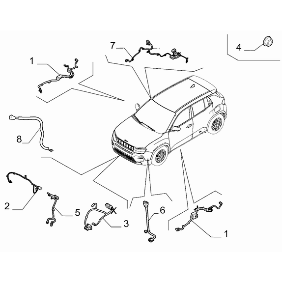 Jeep Avenger 2023-Present Additional Cables Assemblage Cable Harness