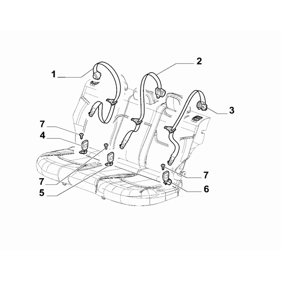 Jeep Renegade 2015-Present Seat Belts Belt Coupling Part