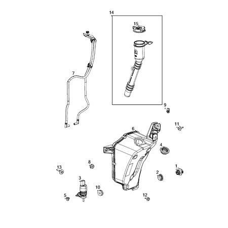 Jeep Wrangler 2018-Present Wiper And Washer System Hose