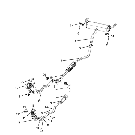 Jeep Cherokee 2014-2018 Exhaust System Screw