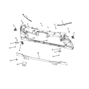 Jeep Compass 2017-Present Radiator And Related Parts; Charge Air Cooler Bracket