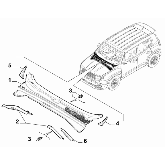 Jeep Renegade 2015-Present Air Filters And Lids Ornament