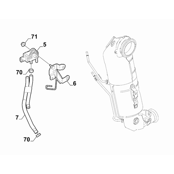 Jeep Avenger 2023-Present Anti-Pollution System Pipe