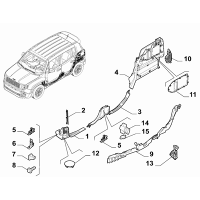 Jeep Renegade 2015-Present Interior Trim Covering