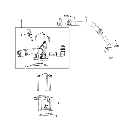 Jeep Wrangler 2018-Present Water Pump And Related Parts Screw