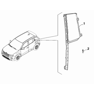 Jeep Avenger 2023-Present Rear Side Window Athermal Crystal