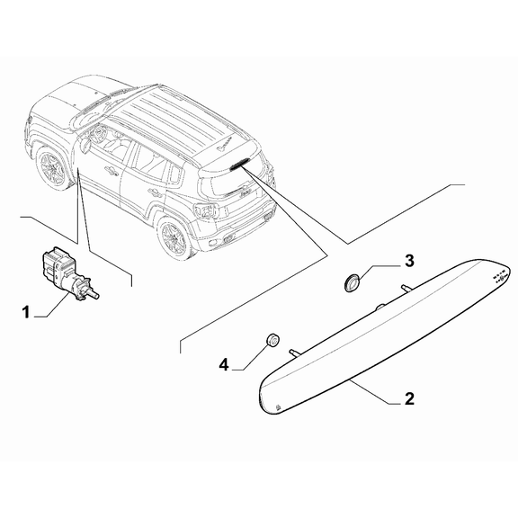 Jeep Renegade 2015-Present Signalling Devices Tail Lamp