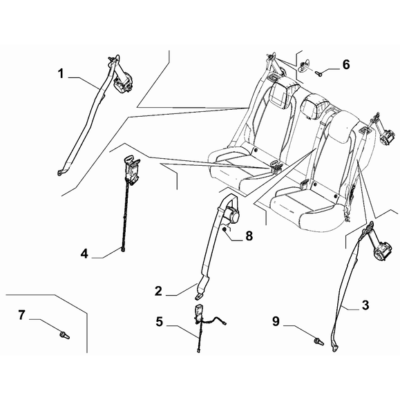 Jeep Avenger 2023-Present Seat Belts Safety Belt