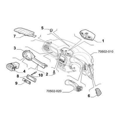 Jeep Renegade 2015-Present Instrument Panel Ornament