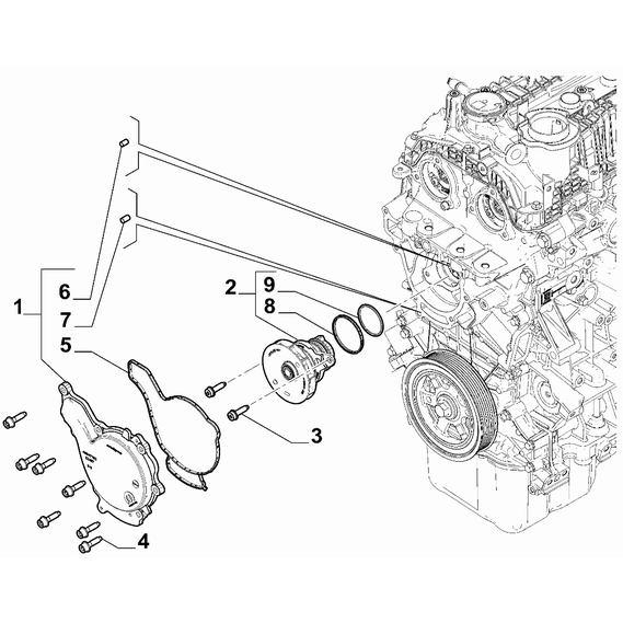 Jeep Renegade 2015-Present Water Pump And Lines Screw