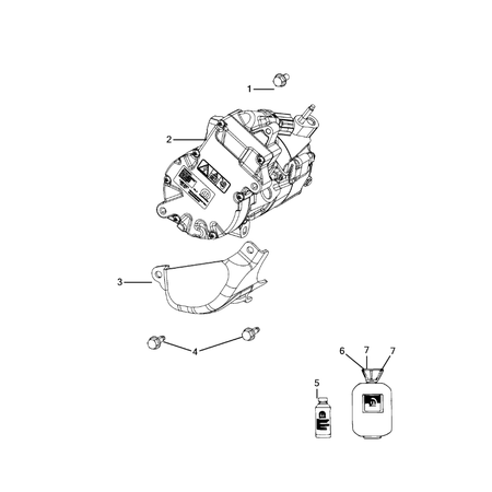 Jeep Wrangler 2018-Present Air Conditioner Compressor And Mounting Screw