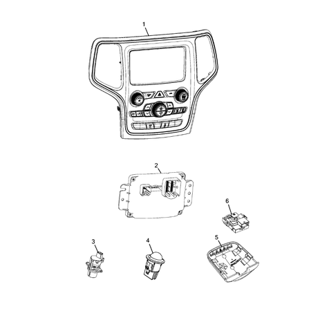 Jeep Grand Cherokee 2011-2020 Air Conditioner And Heater Controls Cover