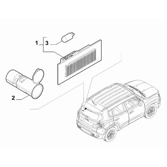 Jeep Renegade 2015-Present Inner Lighting Socket