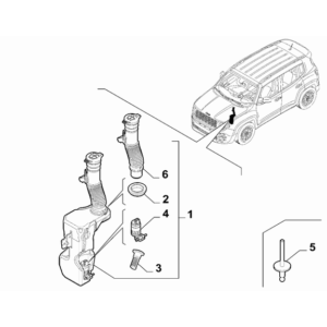 Jeep Avenger 2023-Present Bodyshell, Panels (Front Part) Screw