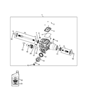 Jeep Cherokee 2014-2018 Rear Axle; Housing, Differential And Vent Ring