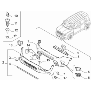 Jeep Renegade 2015-Present Front Bumper Plug