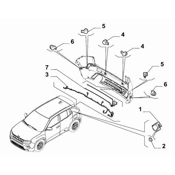 Jeep Avenger 2023-Present Signalling Devices Cable Harness