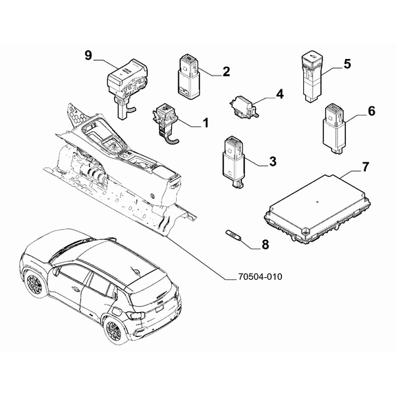 Jeep Avenger 2023-Present Various Control Push Buttons And Switches Connection