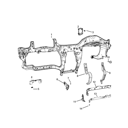 Jeep Wrangler 2018-Present Instrument Panel Bracket